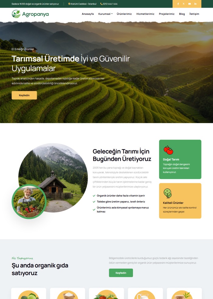 Agropanya – Gıda sitesi teması