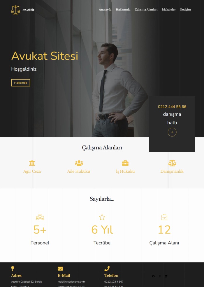Avukat Sitesi – Hukuk ve Danışmanlık sitesi teması