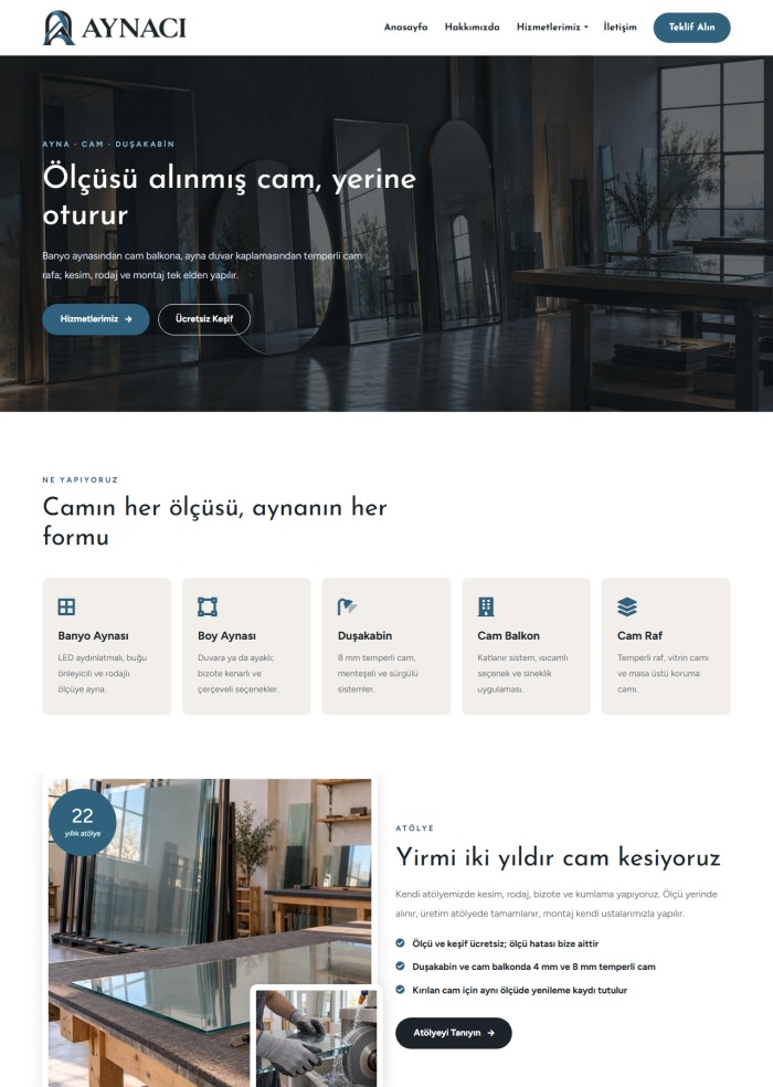 Aynacı – Otomotiv sitesi teması