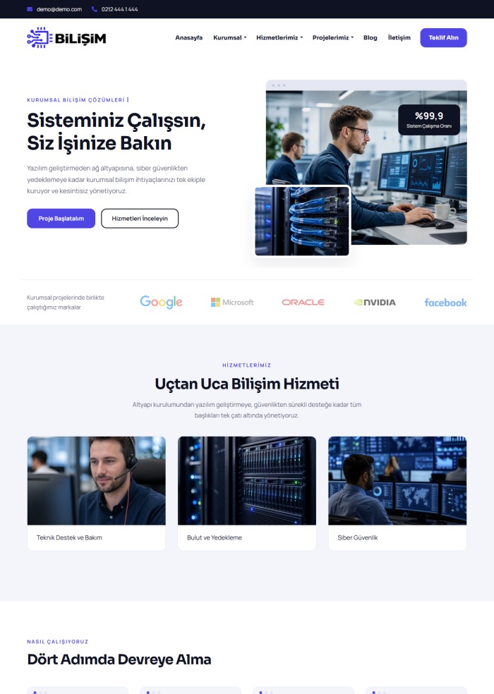 Bilişim – Teknik Servis sitesi teması