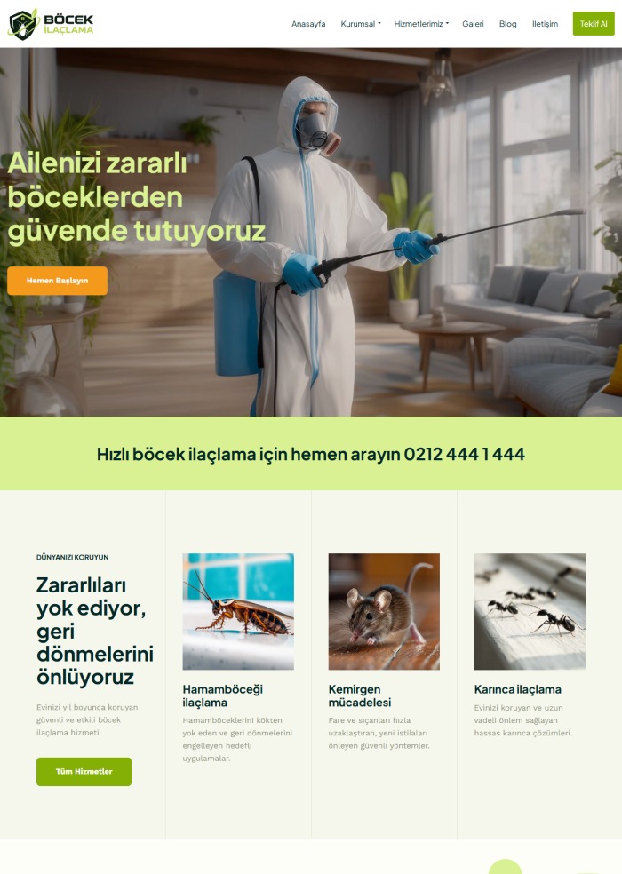 Böcek İlaçlama – Teknik Servis sitesi teması
