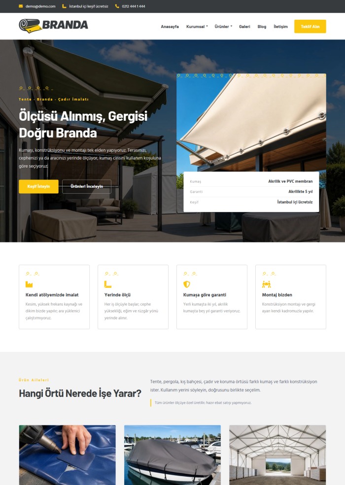 Branda – Yapı ve İnşaat sitesi teması