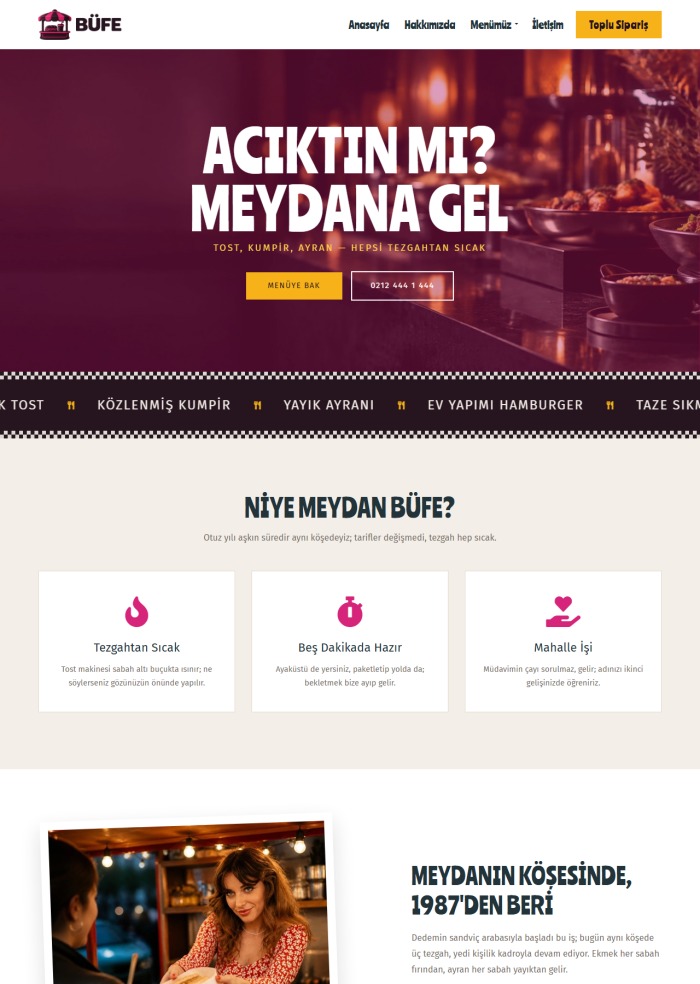 Büfeci – Yeme İçme sitesi teması