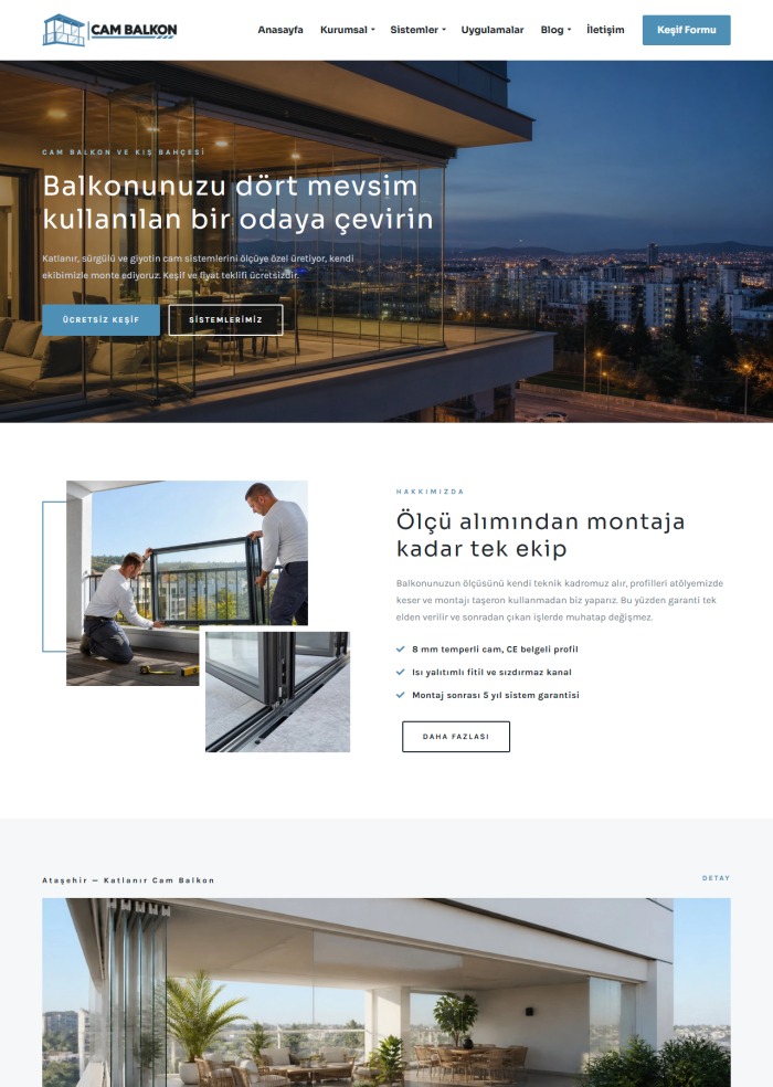 Cam Balkon – Yapı ve İnşaat sitesi teması