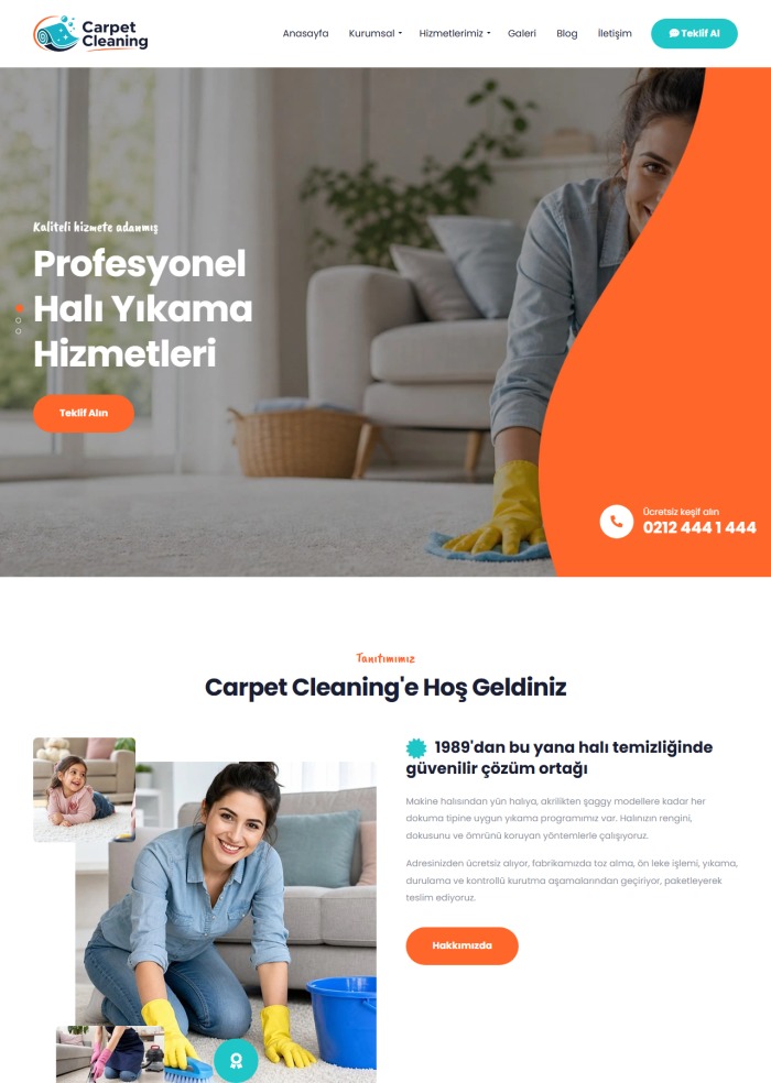 Carpet Cleaning – hazır site teması