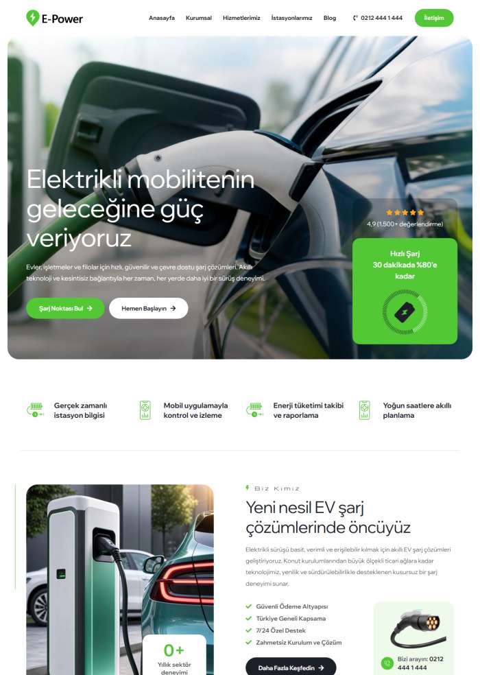 E-Power – hazır site teması