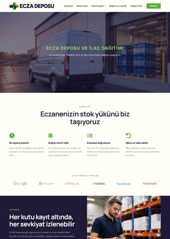 Ecza Deposu – hazır site teması