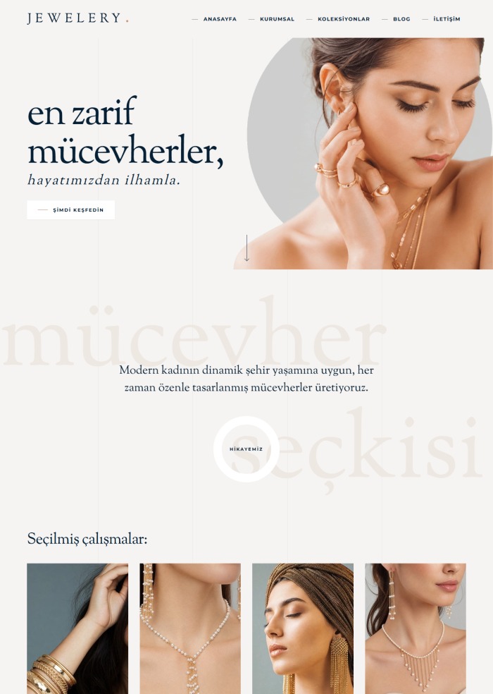 Jewelery – hazır site teması
