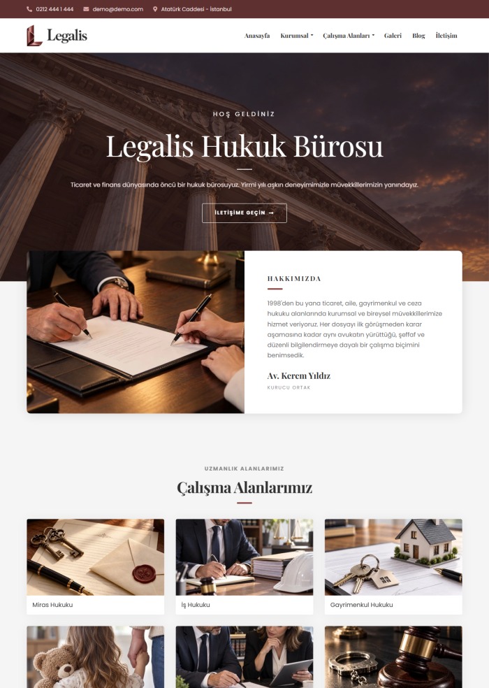 Legalis – hazır site teması