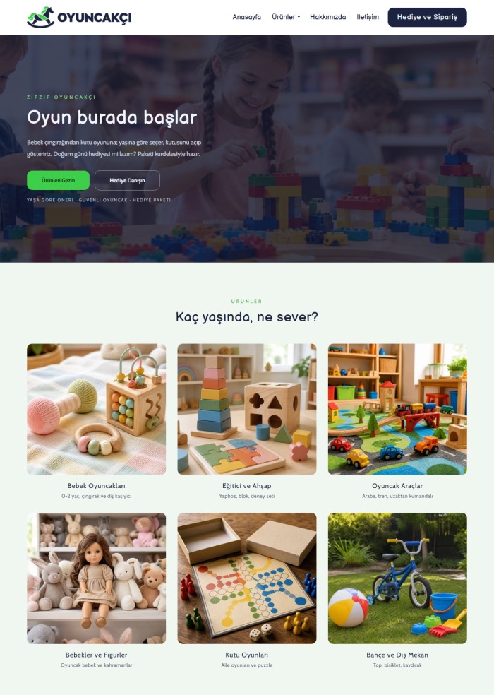 Oyuncakçı – Spor ve Hobi sitesi teması