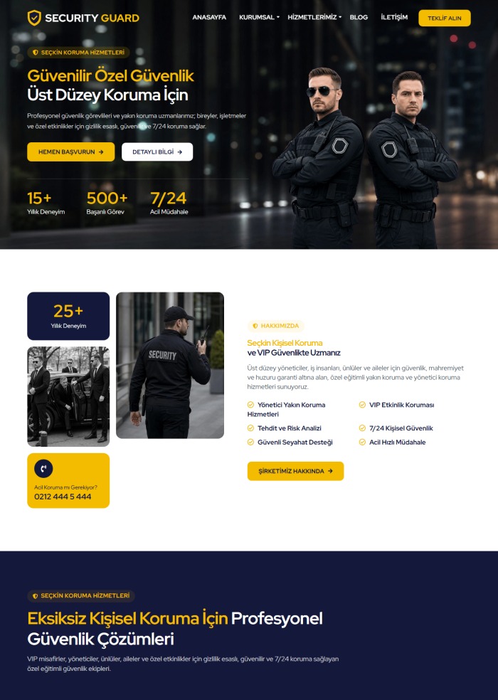 Security Guard – Nakliye sitesi teması