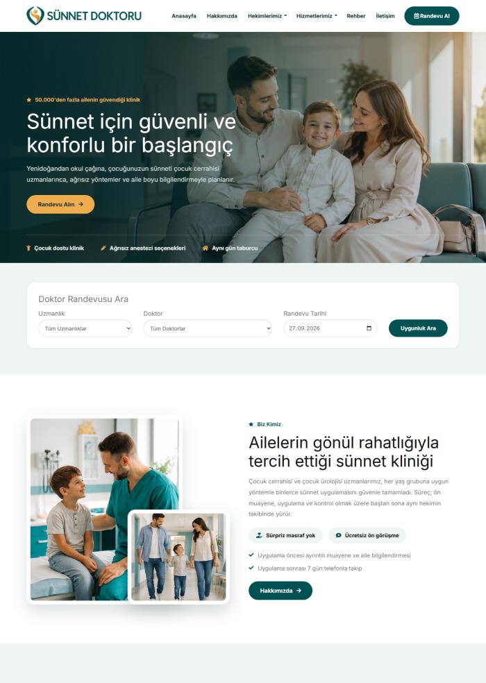 Sünnet Doktoru – Sağlık sitesi teması