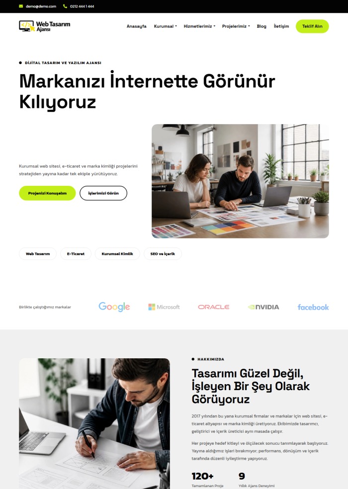 Web Tasarım Ajansı – Eğitim sitesi teması