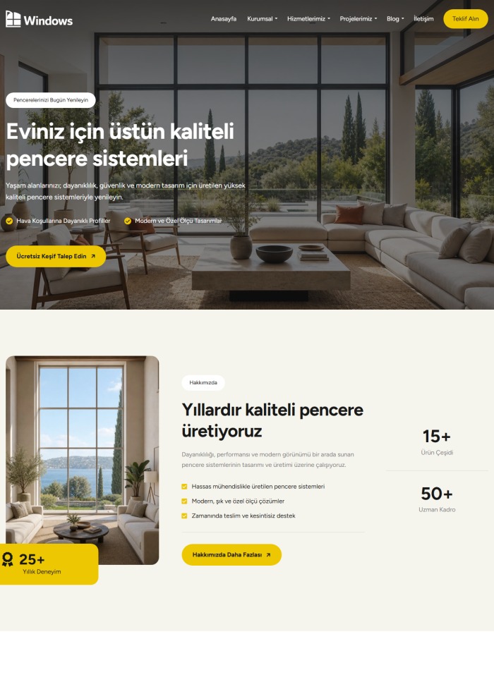 Windows – Yapı ve İnşaat sitesi teması