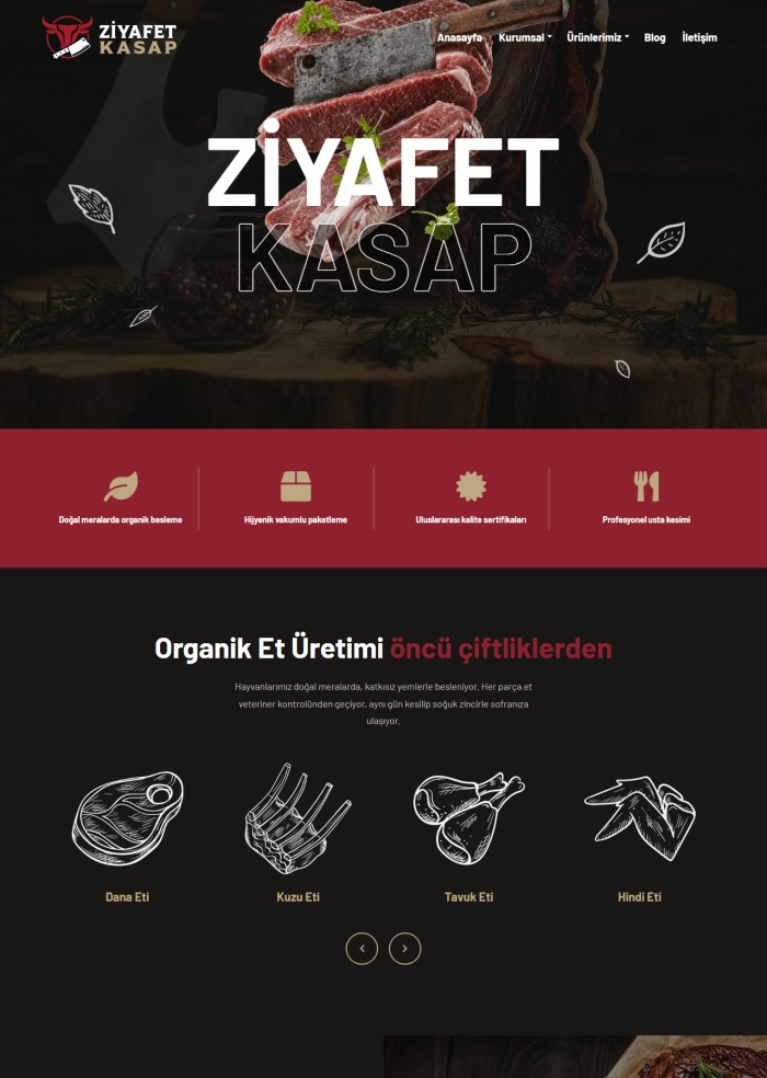 Ziyafet Kasap – Gıda sitesi teması
